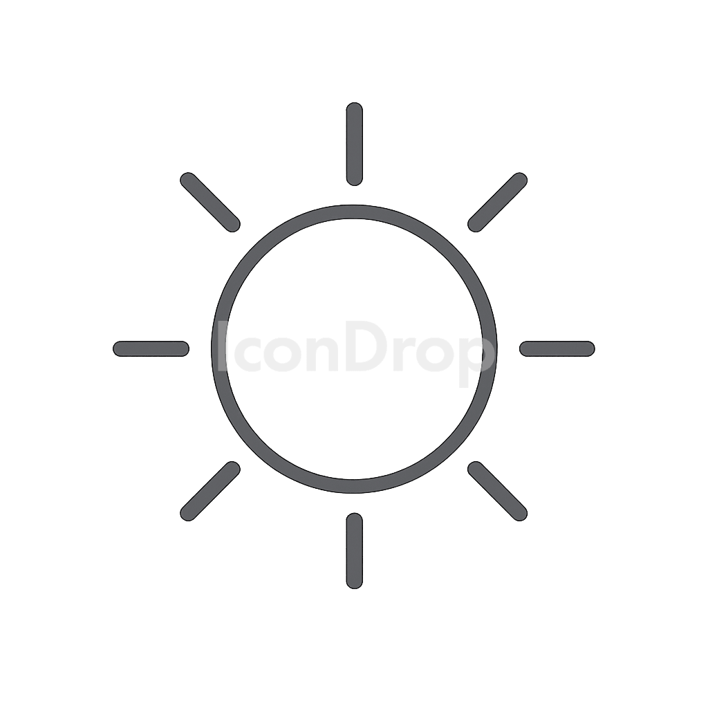 Sun Light Icon Outline