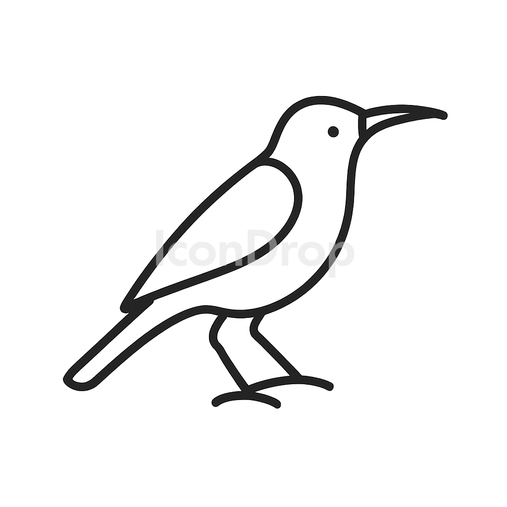 Sunbird Icon Outline