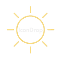 Sunny Gold Icon Outline