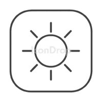 Sunny Weather App Icon Outline