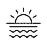 Sunset Icon Outline
