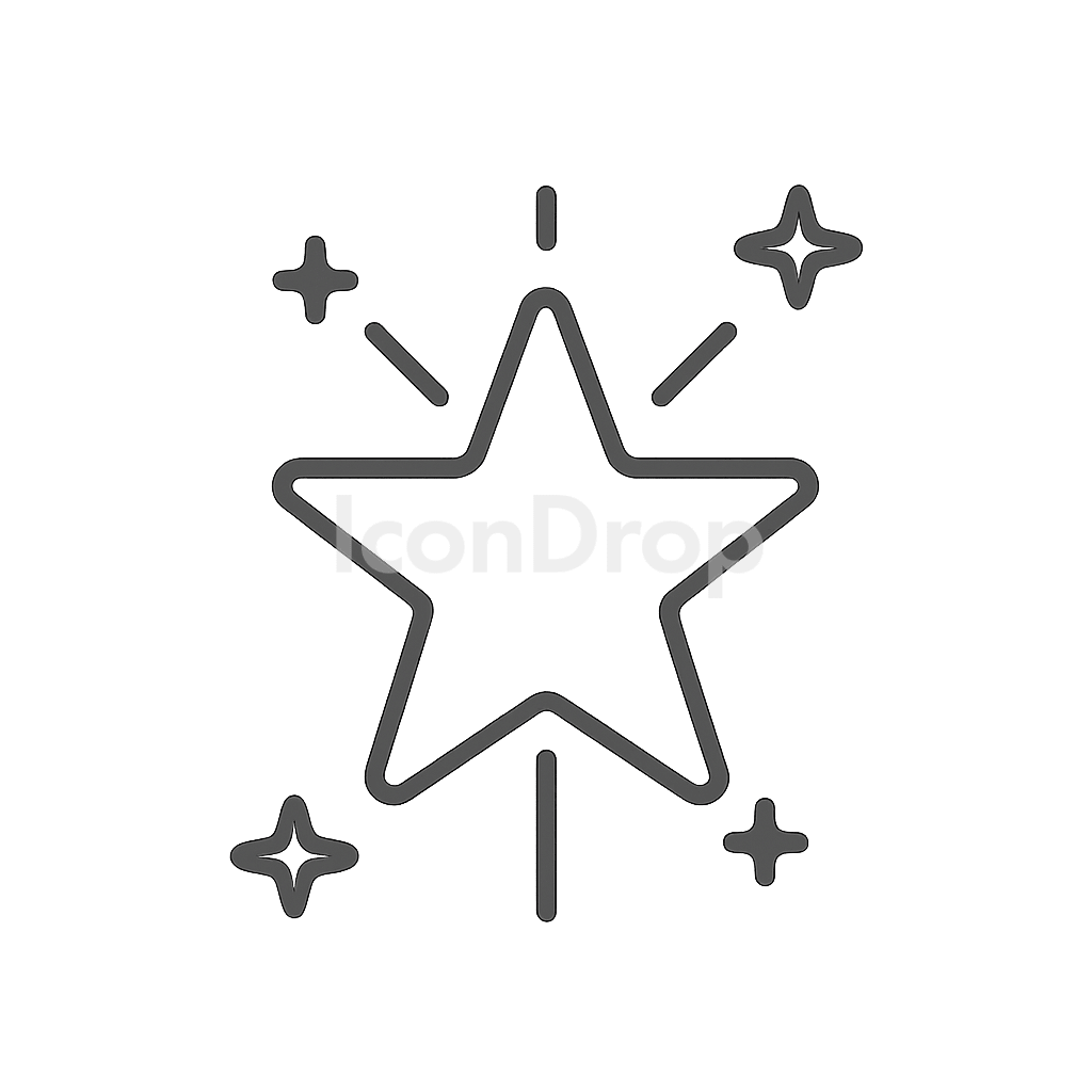 Super Star Icon Outline