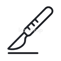 Surgery Knife Icon Outline