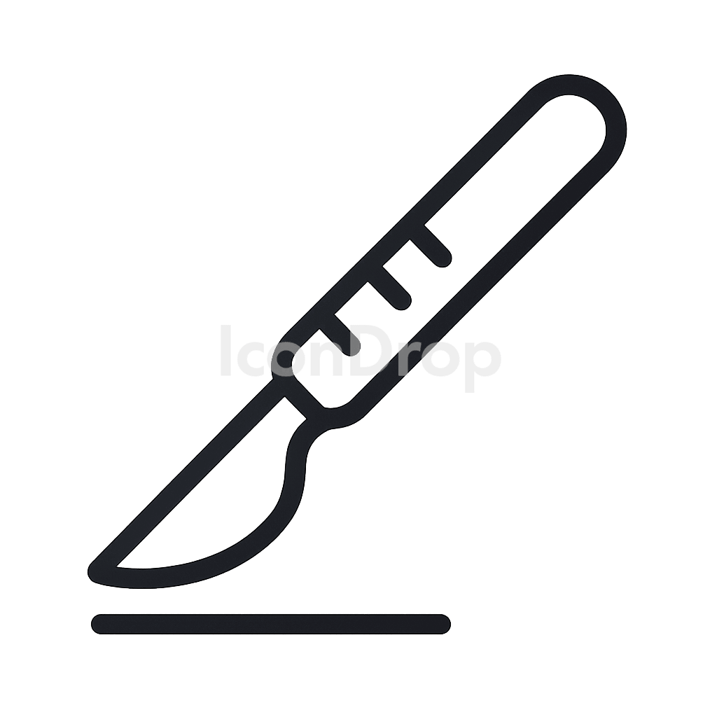 Surgery Knife Icon Outline