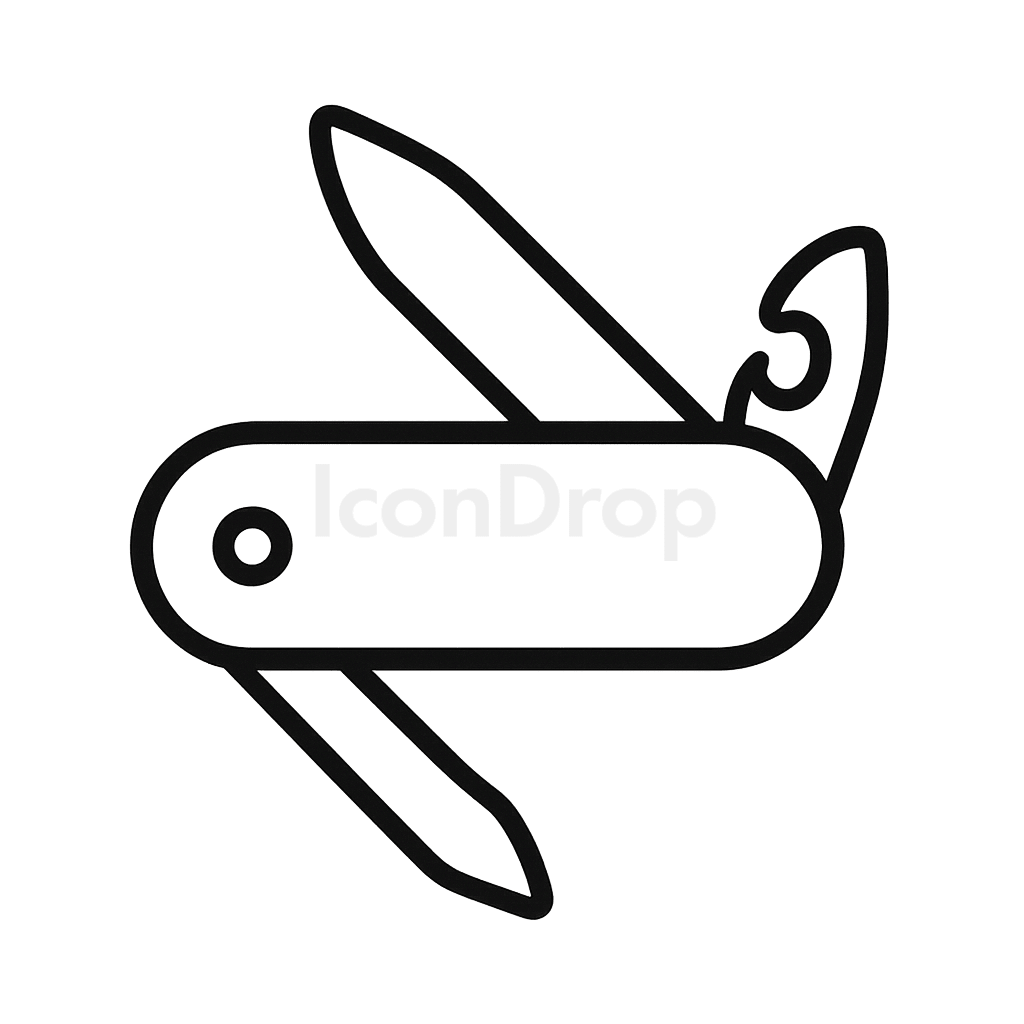 Swiss Knife Icon Outline