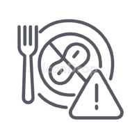 Symbol Food Allergy Icon Outline