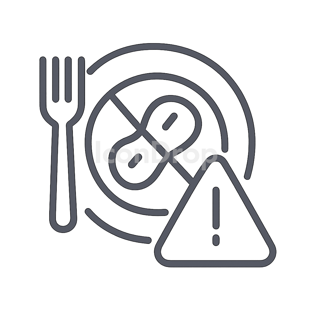 Symbol Food Allergy Icon Outline