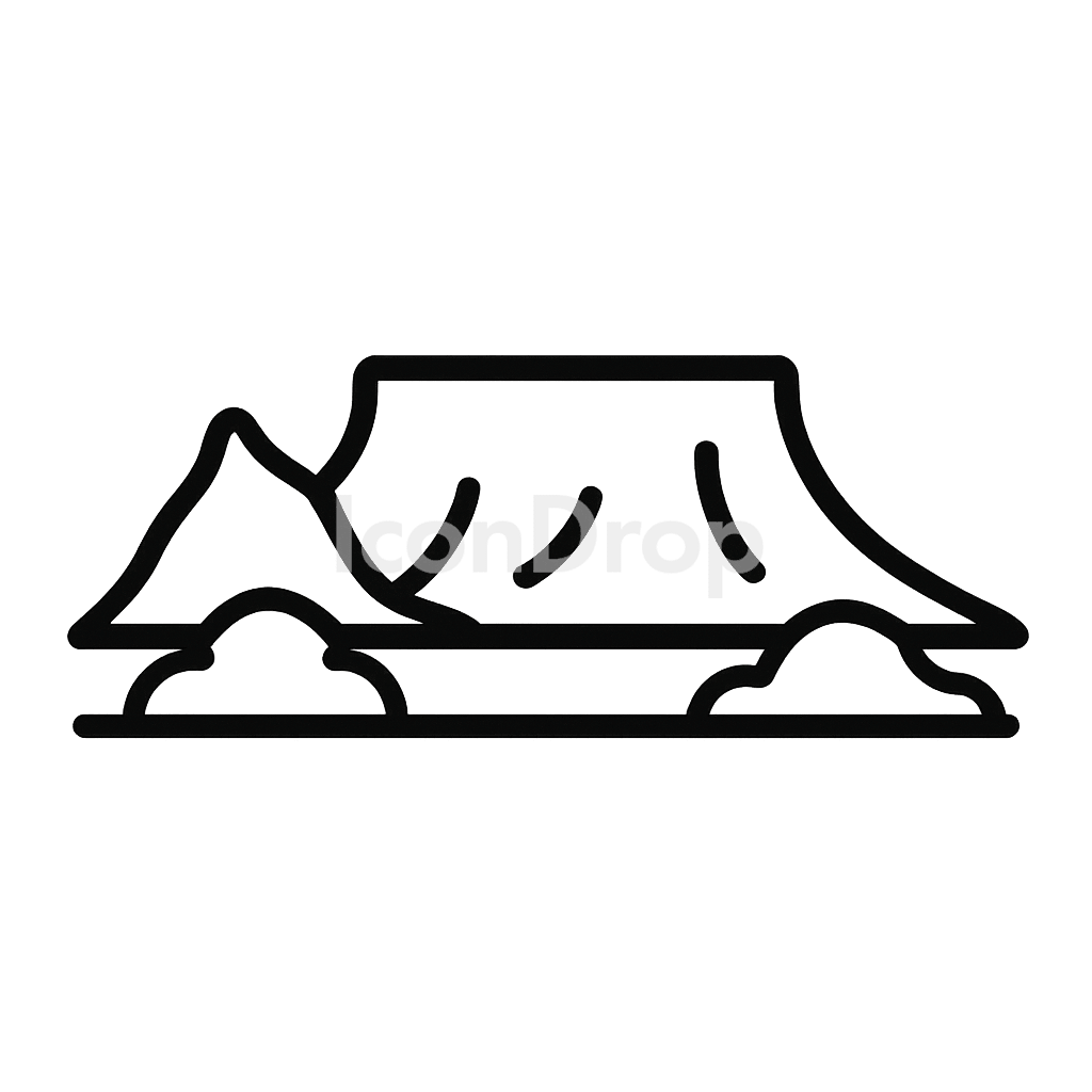 Table Mountain Icon Outline