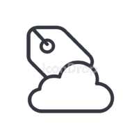 Tag Cloud Icon Outline
