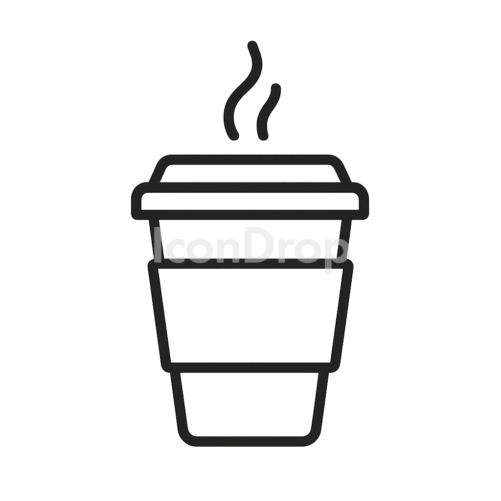 Takeaway Coffee Cup Icon Outline