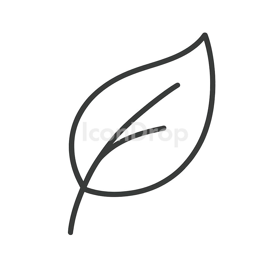 Tea Leaf Icon Outline