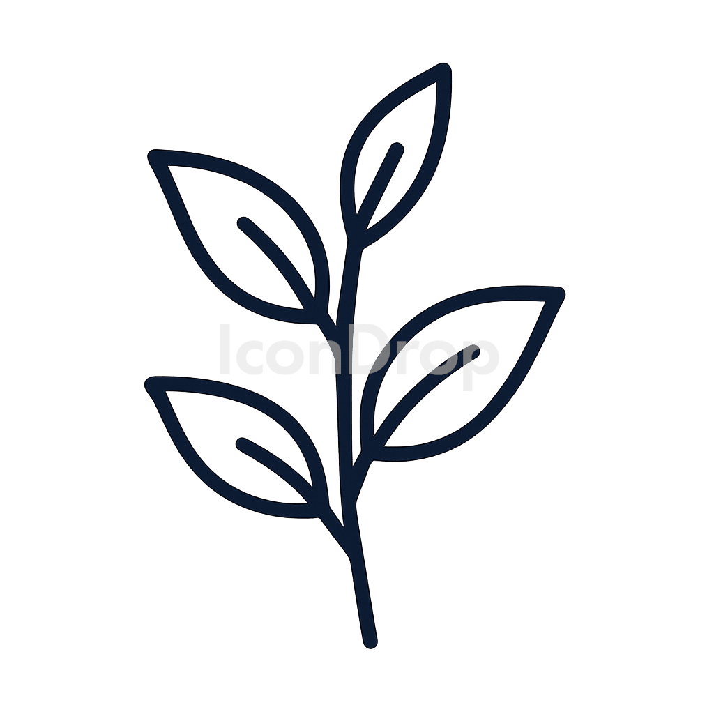 Tea Plant Icon Outline