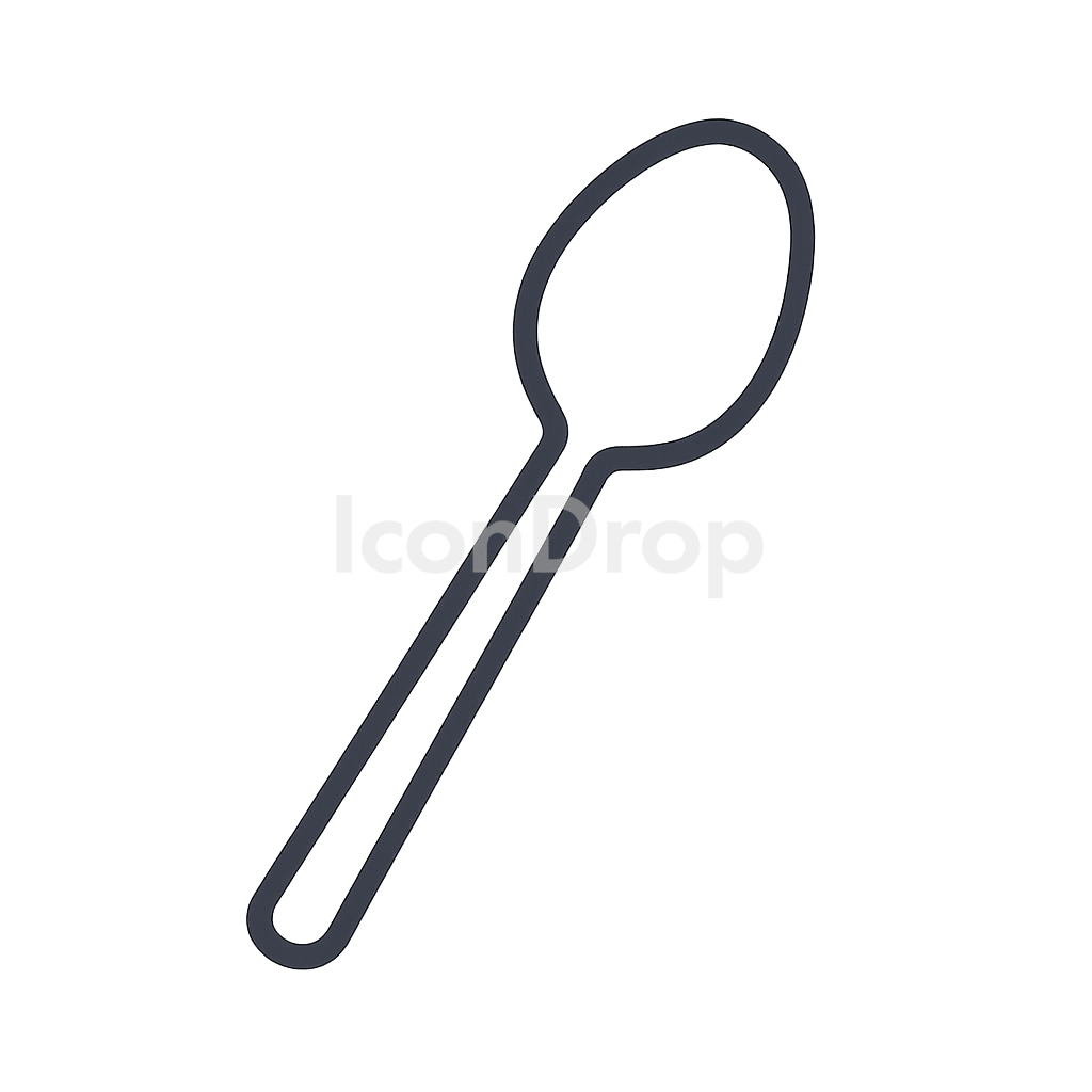 Tea Spoon Icon Outline