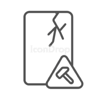 Tempered Glass Icon Outline