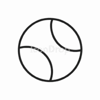 テニスボールのアイコン（アウトライン）