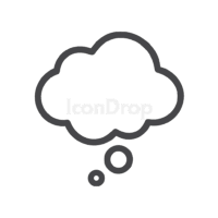 Think Cloud Icon Outline