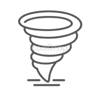 Tornado Weather Icon Outline