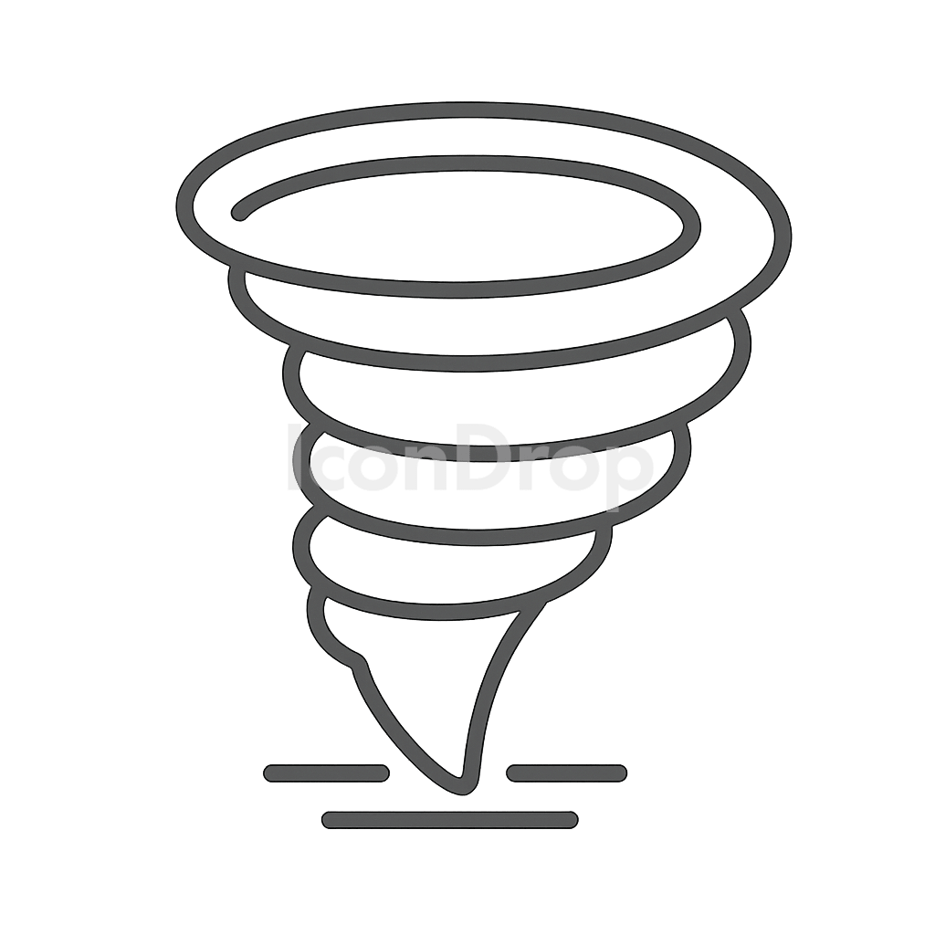 Tornado Weather Icon Outline