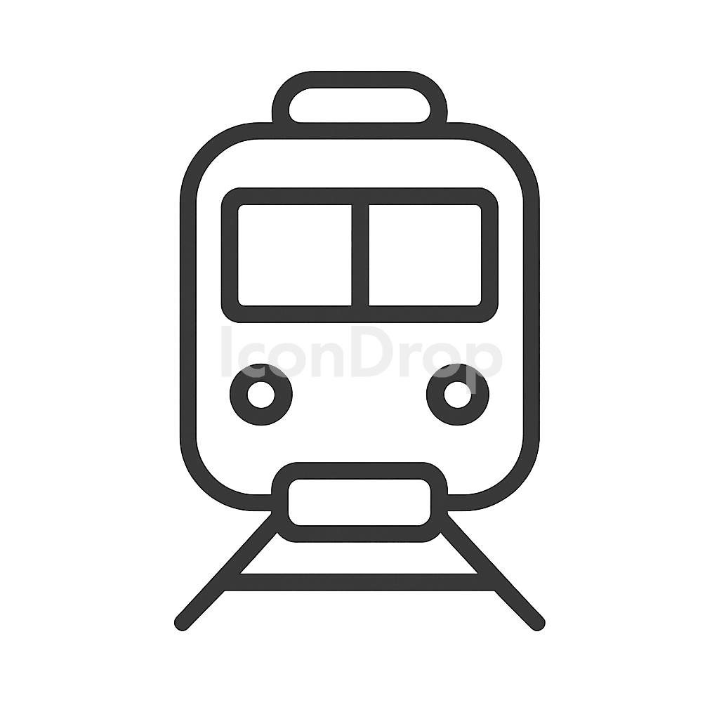 電車のアイコン アウトライン