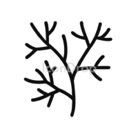 木の枝のアイコン(アウトライン)