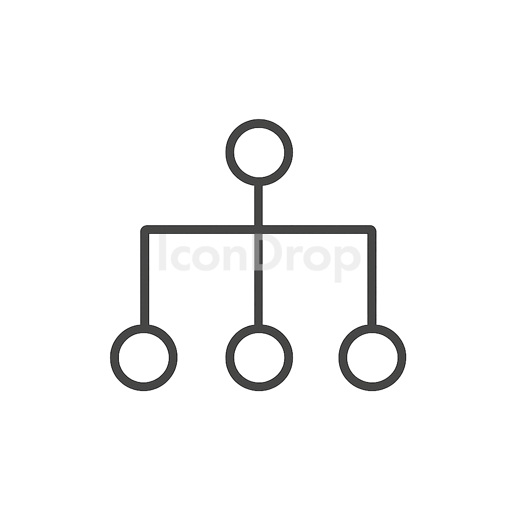 Tree Diagram Icon Outline