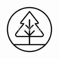 Tree Icon Circle Outline