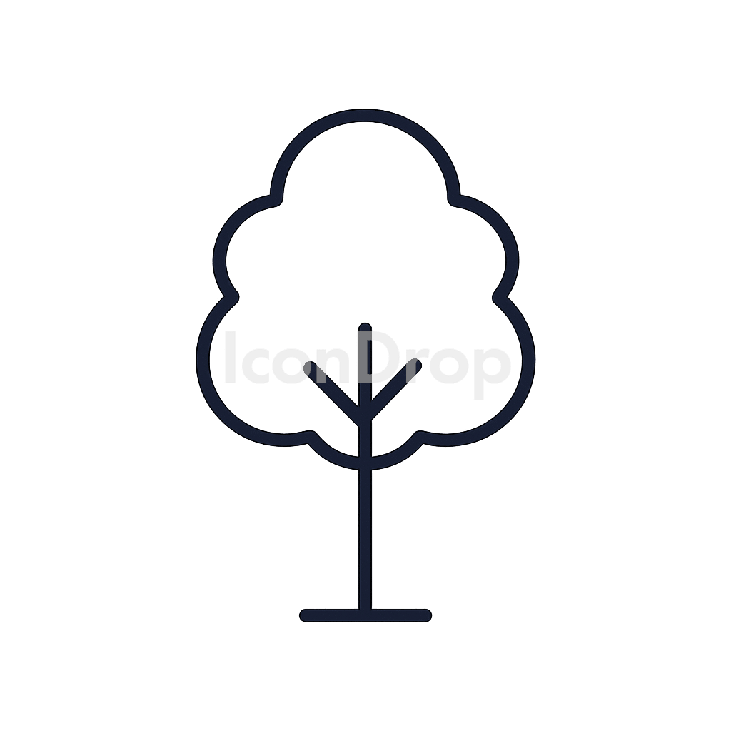 Tree Icon Minimal Outline
