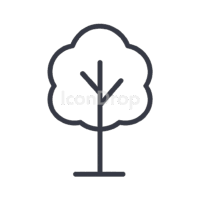 木のアイコン(アウトライン)