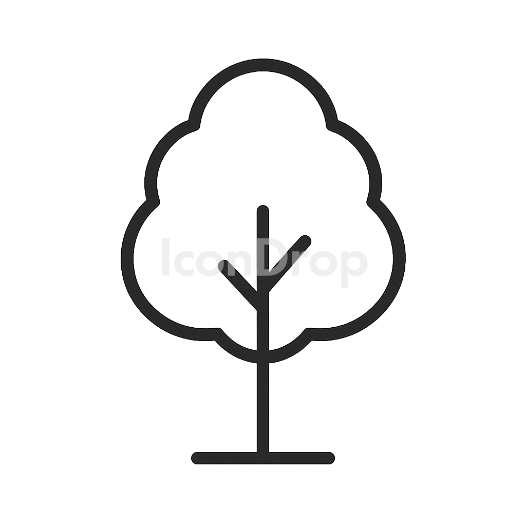 Tree Icon Silhouette Outline