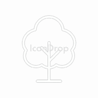 白い木のアイコン（アウトライン）