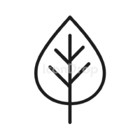 Tree Leaf Icon Outline