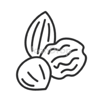 Tree Nuts Icon Outline