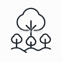 植林(ツリープランテーション)のアイコン(アウトライン)