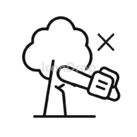 Tree Removal Icon Outline