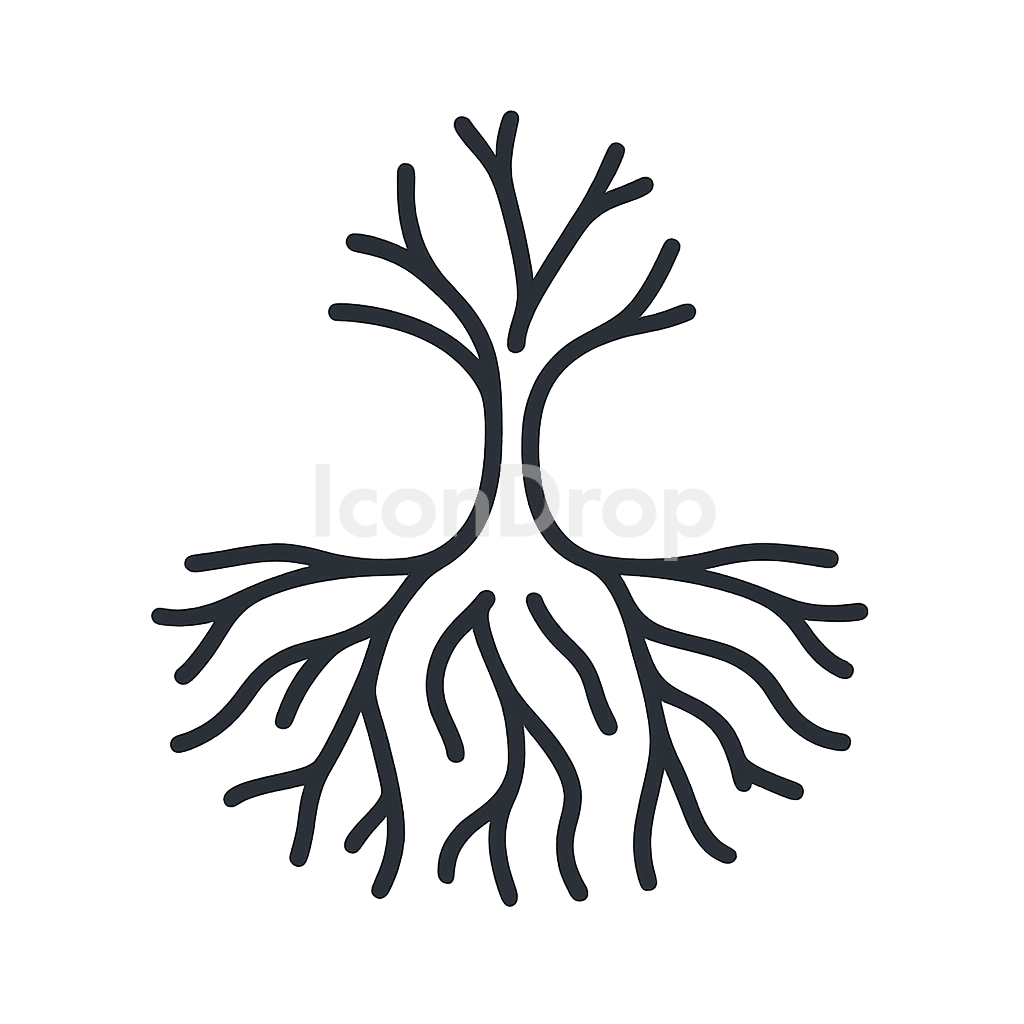 木の根のアイコン アウトライン