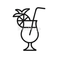 Tropical Drink Icon Outline