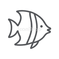 Tropical Fish Icon Outline