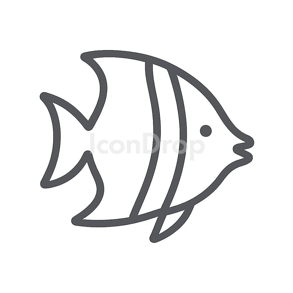 Tropical Fish Icon Outline