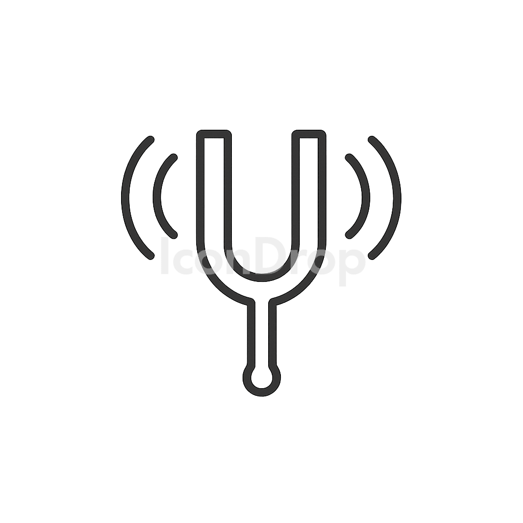 Tuning Fork Icon Outline