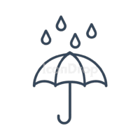 Umbrella Rain Icon Outline