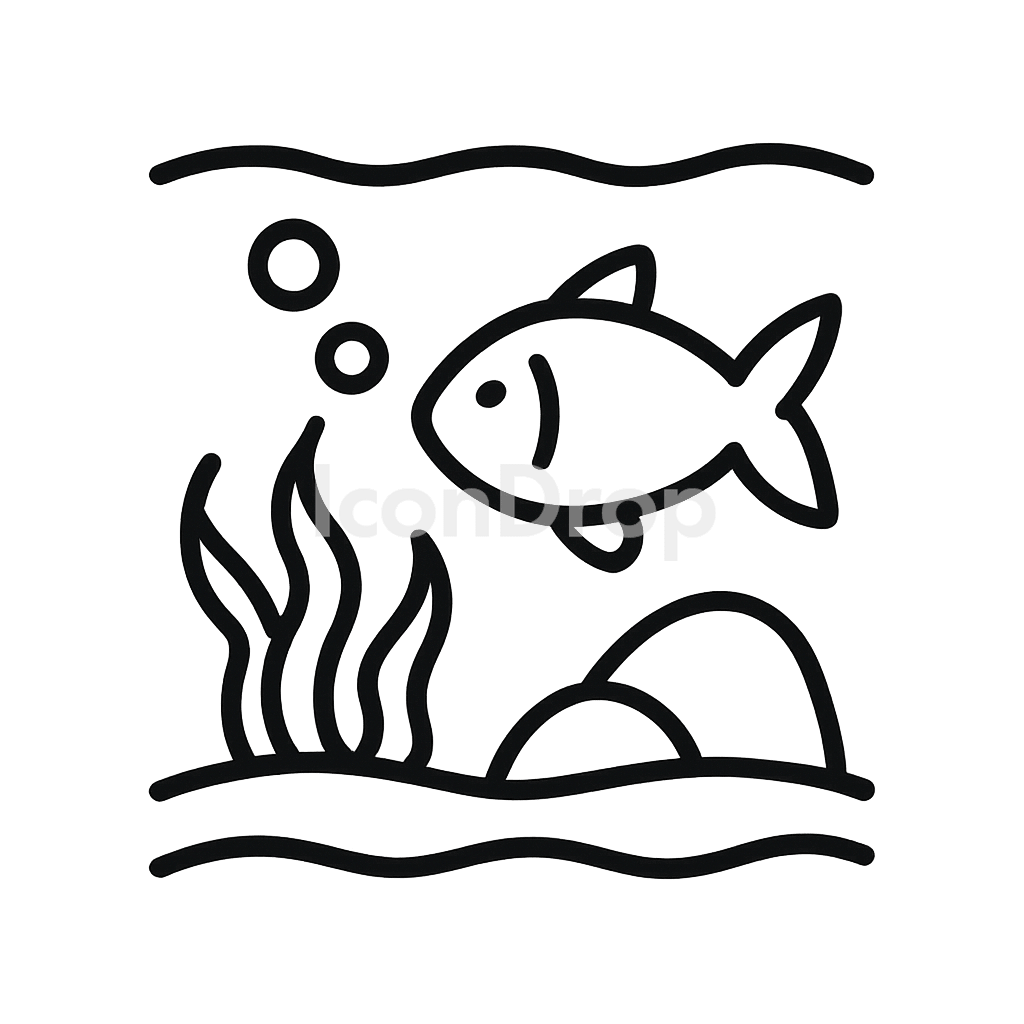 Under The Sea Icon Outline