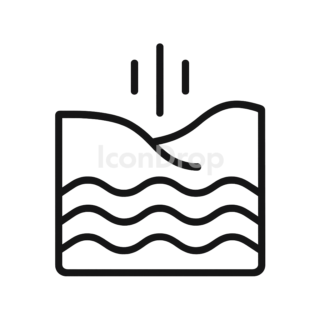 Underground Water Icon Outline