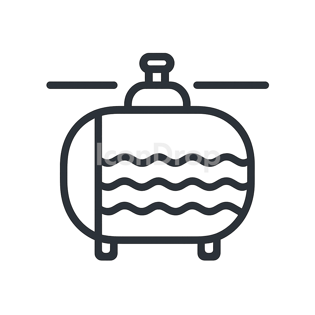 Underground Water Tank Icon Outline