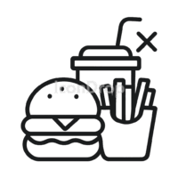 Unhealthy Food Icon Outline
