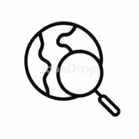 Universal Search Icon Outline