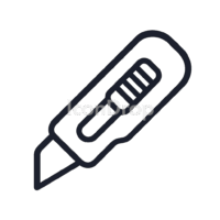 Utility Knife Icon Outline