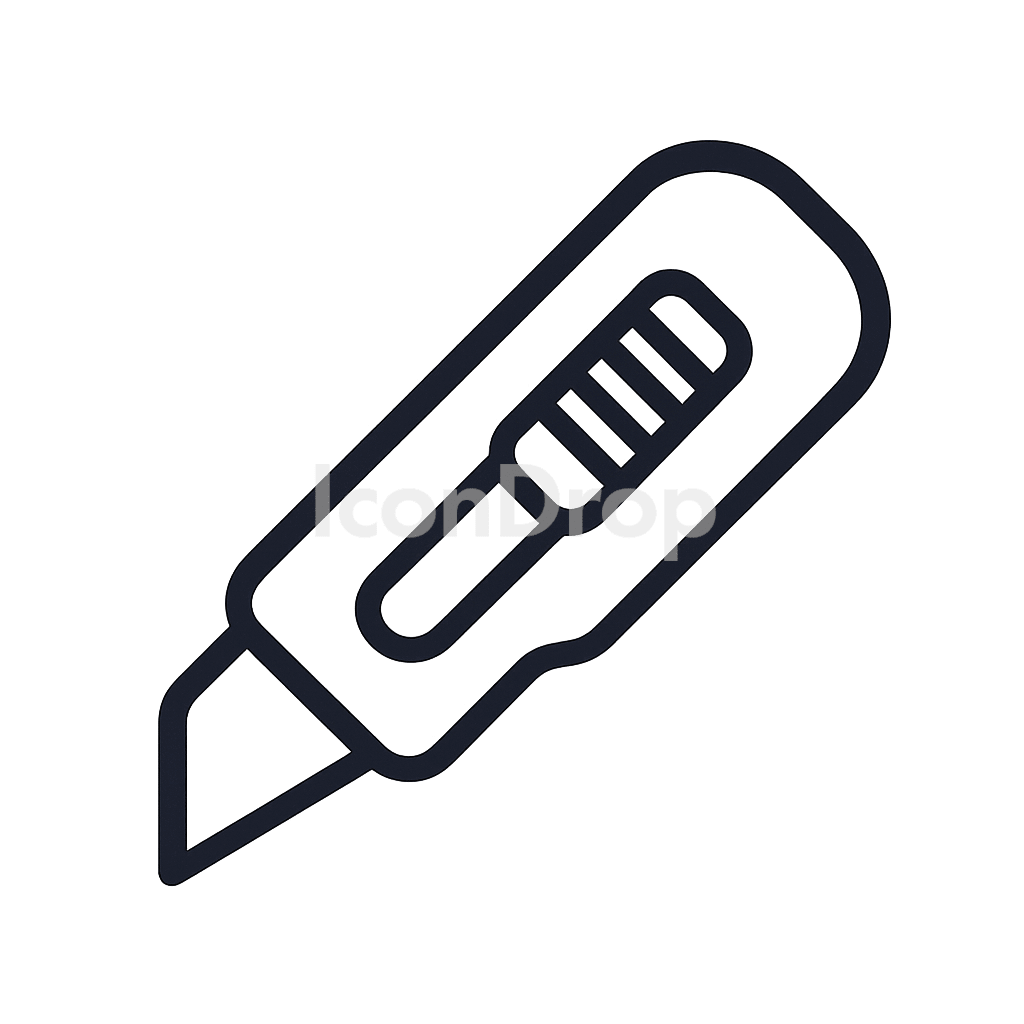 ユーティリティナイフのアイコン アウトライン