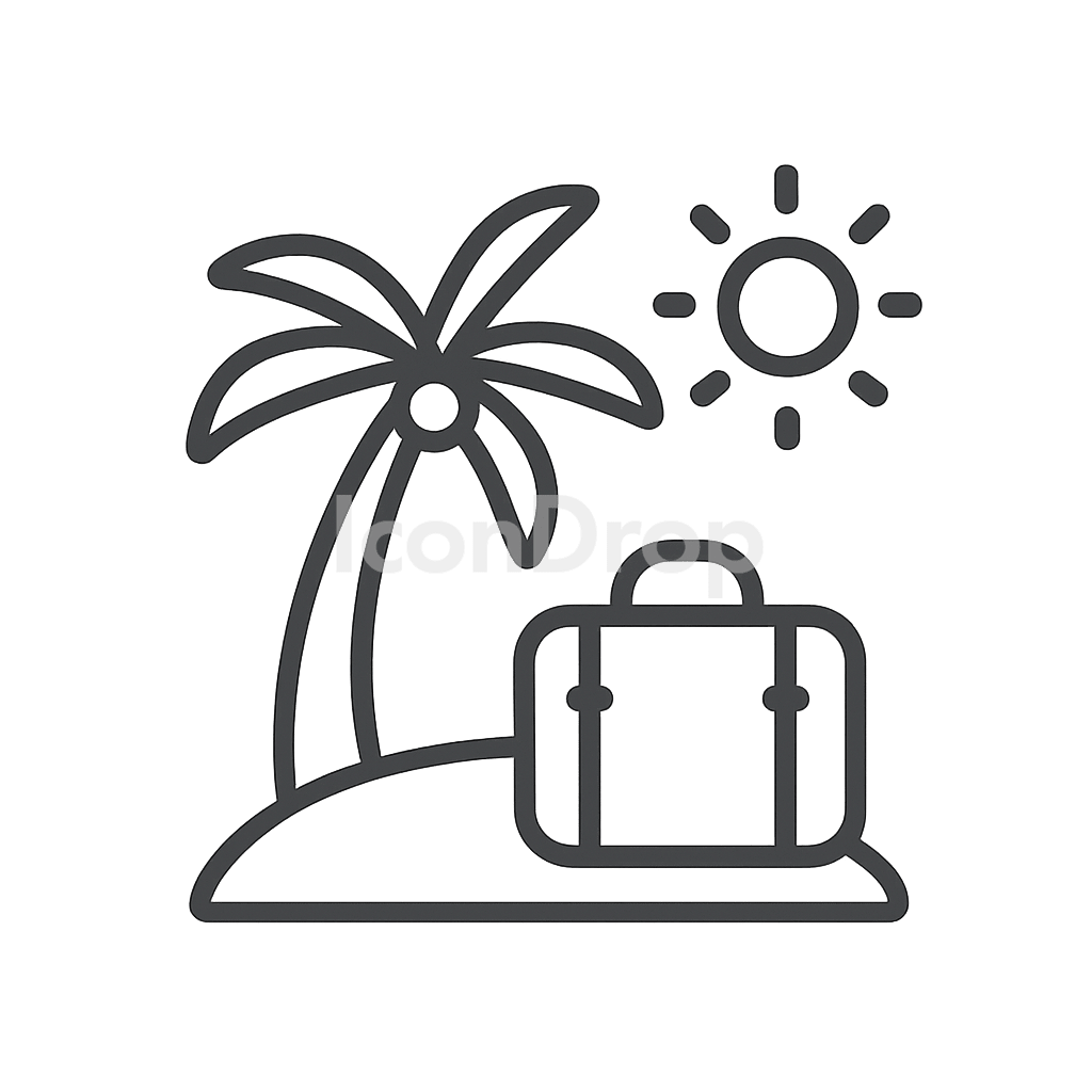 休暇（バケーション）のアイコン アウトライン
