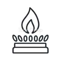 Valor Icon Gas Fire Outline