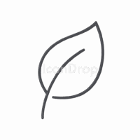 Vegan Leaf Icon Outline